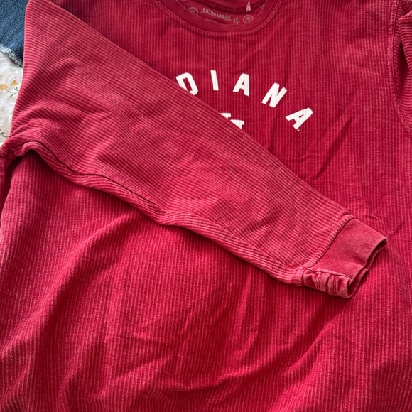 Edwin Red Ribbed Sweatshirt - Picture 2 of 5